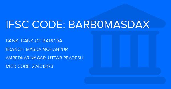 Bank Of Baroda (BOB) Masda Mohanpur Branch IFSC Code