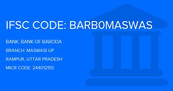 Bank Of Baroda (BOB) Maswasi Up Branch IFSC Code