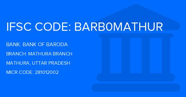 Bank Of Baroda (BOB) Mathura Branch