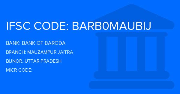 Bank Of Baroda (BOB) Mauzampur Jaitra Branch IFSC Code