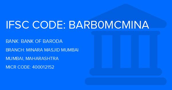 Bank Of Baroda (BOB) Minara Masjid Mumbai Branch IFSC Code
