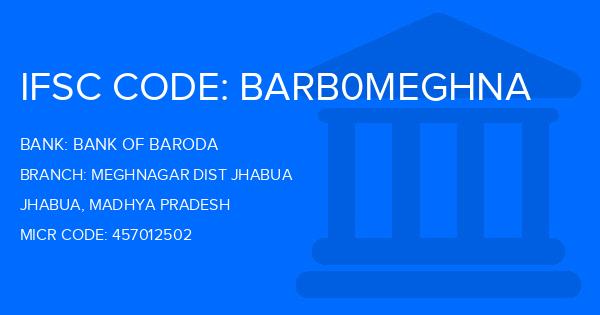 Bank Of Baroda (BOB) Meghnagar Dist Jhabua Branch IFSC Code
