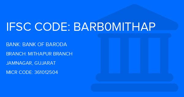 Bank Of Baroda (BOB) Mithapur Branch