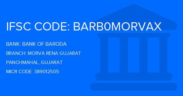 Bank Of Baroda (BOB) Morva Rena Gujarat Branch IFSC Code