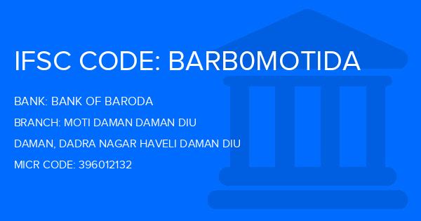 Bank Of Baroda (BOB) Moti Daman Daman Diu Branch IFSC Code