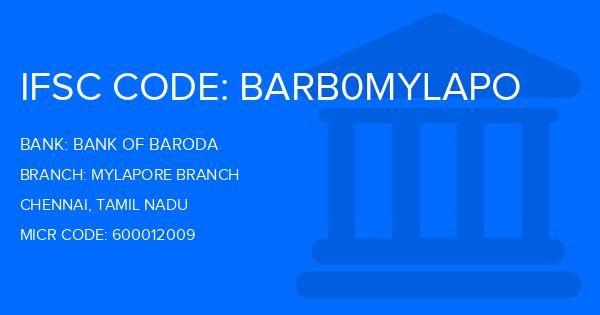 Bank Of Baroda (BOB) Mylapore Branch