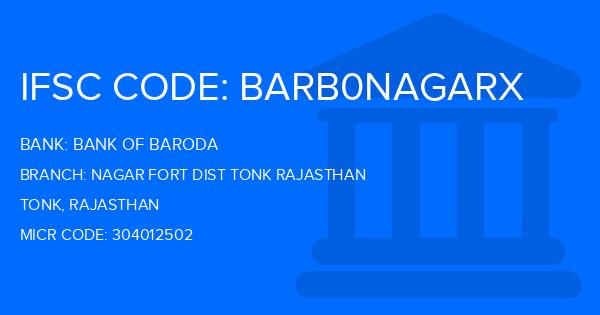Bank Of Baroda (BOB) Nagar Fort Dist Tonk Rajasthan Branch IFSC Code