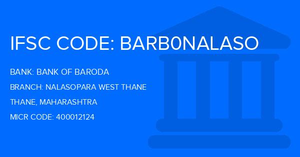 Bank Of Baroda (BOB) Nalasopara West Thane Branch IFSC Code