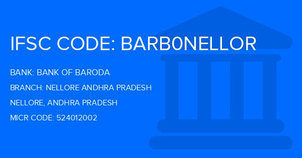 Bank Of Baroda (BOB) Nellore Andhra Pradesh Branch IFSC Code