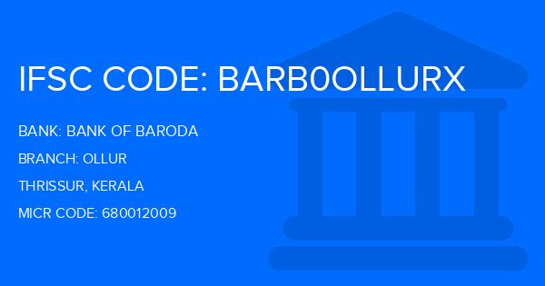 Bank Of Baroda (BOB) Ollur Branch IFSC Code