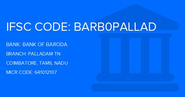 Bank Of Baroda (BOB) Palladam Tn Branch IFSC Code