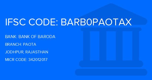 Bank Of Baroda (BOB) Paota Branch IFSC Code