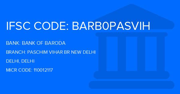 Bank Of Baroda (BOB) Paschim Vihar Br New Delhi Branch IFSC Code