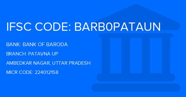 Bank Of Baroda (BOB) Patavna Up Branch IFSC Code
