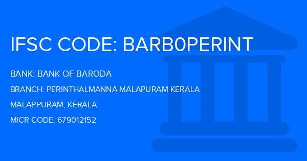 Bank Of Baroda (BOB) Perinthalmanna Malapuram Kerala Branch IFSC Code