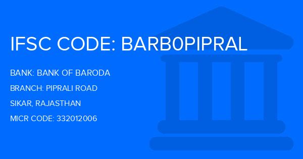 Bank Of Baroda (BOB) Piprali Road Branch IFSC Code