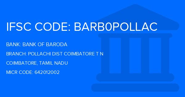 Bank Of Baroda (BOB) Pollachi Dist Coimbatore T N Branch IFSC Code
