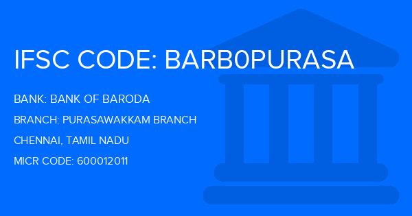 Bank Of Baroda (BOB) Purasawakkam Branch