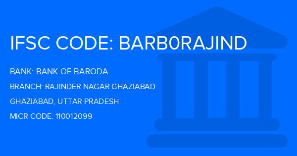 Bank Of Baroda (BOB) Rajinder Nagar Ghaziabad Branch IFSC Code