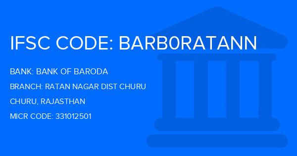 Bank Of Baroda (BOB) Ratan Nagar Dist Churu Branch IFSC Code