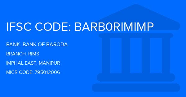 Bank Of Baroda (BOB) Rims Branch IFSC Code