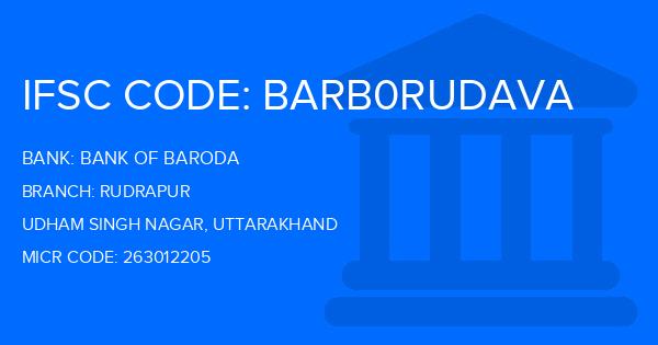 Bank Of Baroda (BOB) Rudrapur Branch IFSC Code