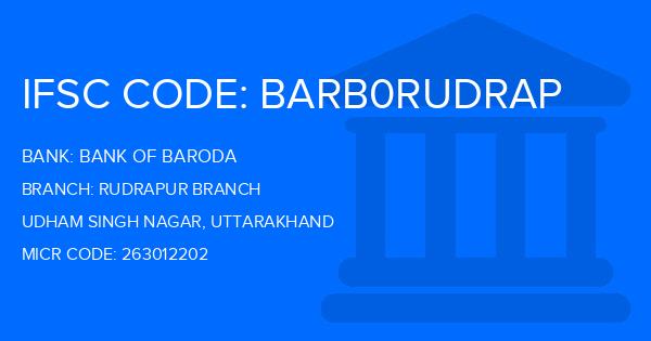 Bank Of Baroda (BOB) Rudrapur Branch