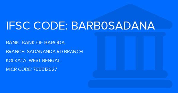 Bank Of Baroda (BOB) Sadananda Rd Branch