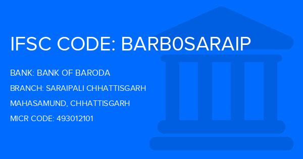 Bank Of Baroda (BOB) Saraipali Chhattisgarh Branch IFSC Code
