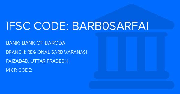 Bank Of Baroda (BOB) Regional Sarb Varanasi Branch IFSC Code