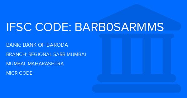 Bank Of Baroda (BOB) Regional Sarb Mumbai Branch IFSC Code