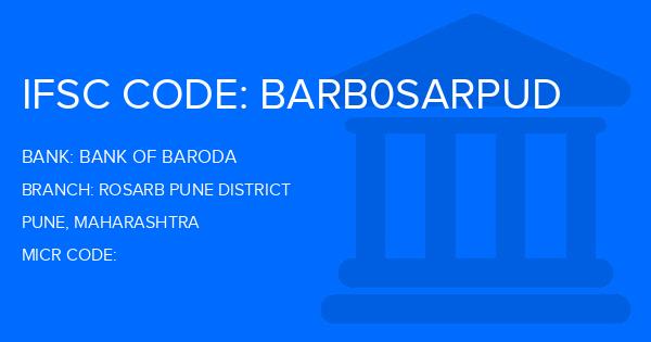 Bank Of Baroda (BOB) Rosarb Pune District Branch IFSC Code