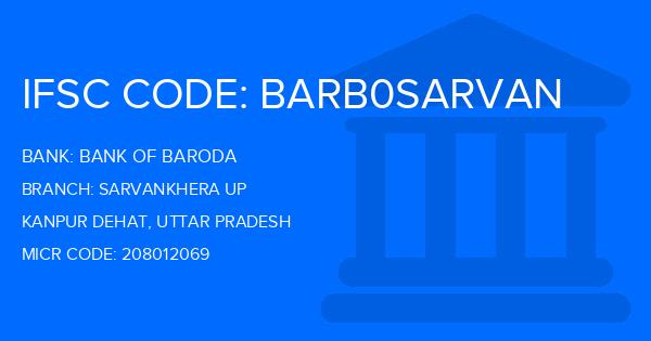 Bank Of Baroda (BOB) Sarvankhera Up Branch IFSC Code