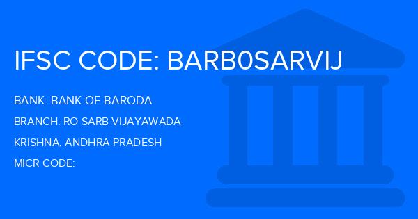 Bank Of Baroda (BOB) Ro Sarb Vijayawada Branch IFSC Code