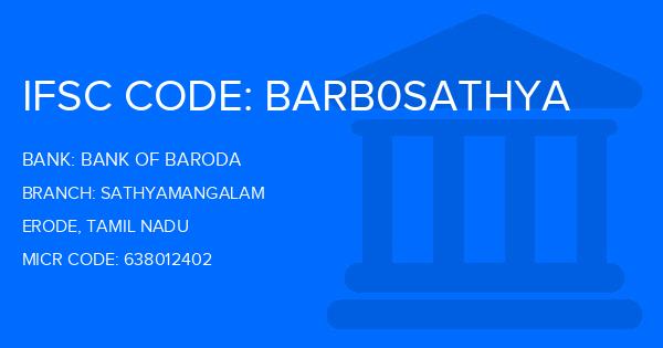 Bank Of Baroda (BOB) Sathyamangalam Branch IFSC Code