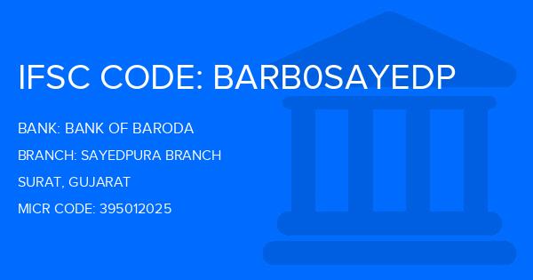 Bank Of Baroda (BOB) Sayedpura Branch