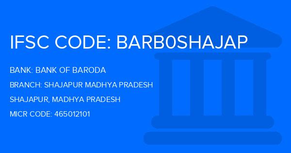 Bank Of Baroda (BOB) Shajapur Madhya Pradesh Branch IFSC Code