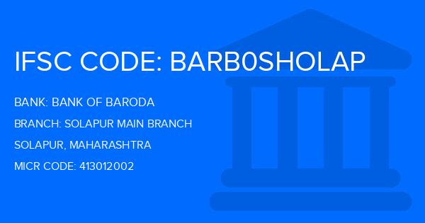Bank Of Baroda (BOB) Solapur Main Branch