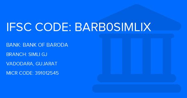 Bank Of Baroda (BOB) Simli Gj Branch IFSC Code