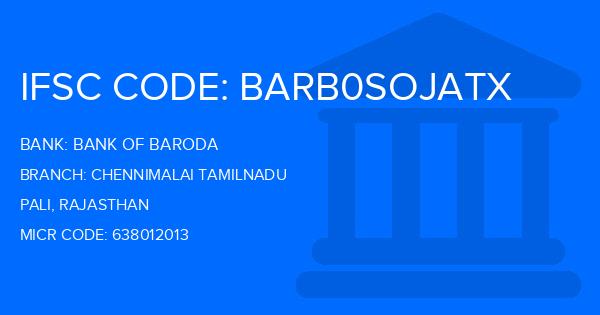 Bank Of Baroda (BOB) Chennimalai Tamilnadu Branch IFSC Code