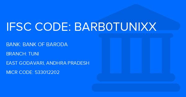 Bank Of Baroda (BOB) Tuni Branch IFSC Code