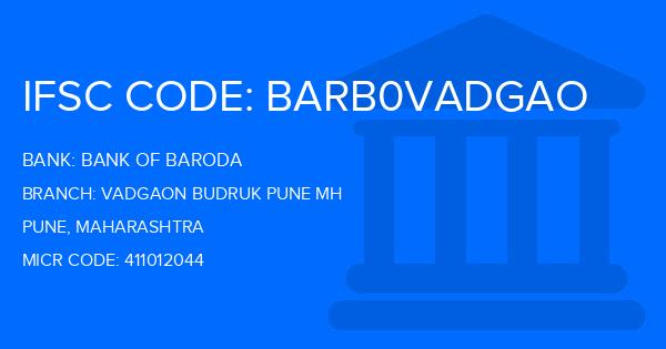 Bank Of Baroda (BOB) Vadgaon Budruk Pune Mh Branch IFSC Code
