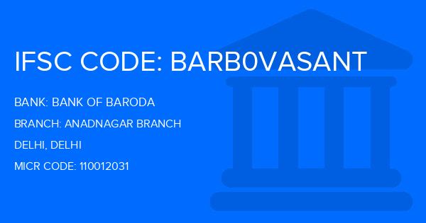 Bank Of Baroda (BOB) Anadnagar Branch