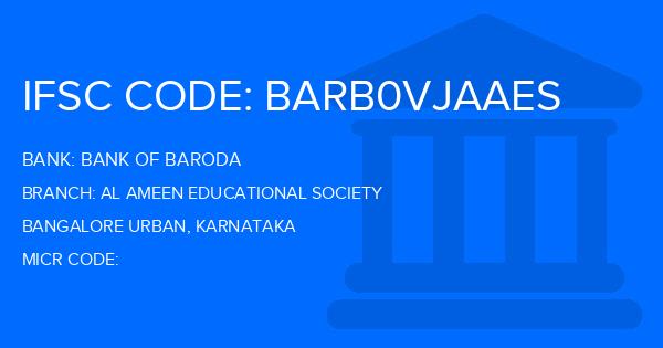 Bank Of Baroda (BOB) Al Ameen Educational Society Branch IFSC Code