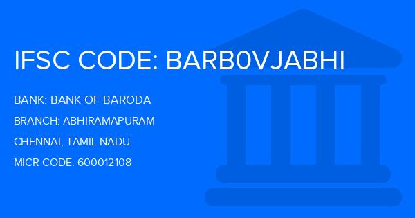 Bank Of Baroda (BOB) Abhiramapuram Branch IFSC Code