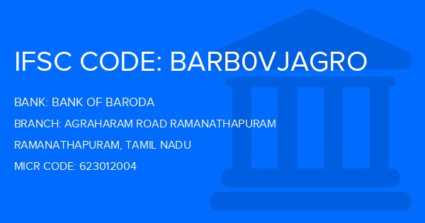 Bank Of Baroda (BOB) Agraharam Road Ramanathapuram Branch IFSC Code