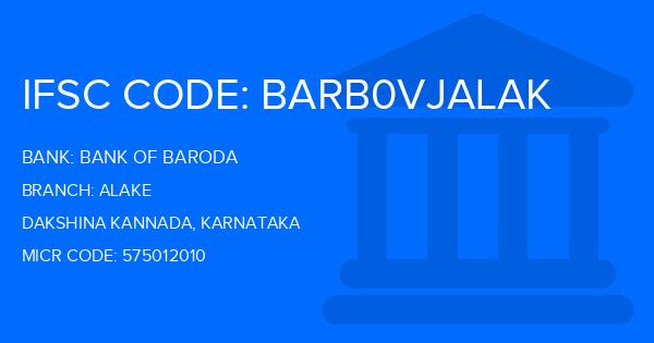 Bank Of Baroda (BOB) Alake Branch IFSC Code