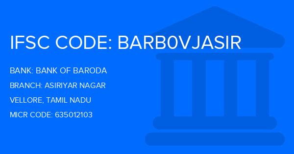 Bank Of Baroda (BOB) Asiriyar Nagar Branch IFSC Code