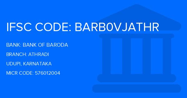 Bank Of Baroda (BOB) Athradi Branch IFSC Code