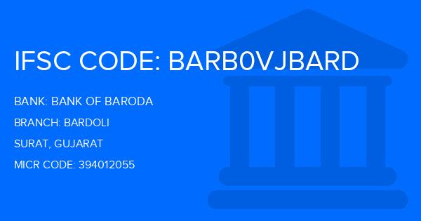 Bank Of Baroda (BOB) Bardoli Branch IFSC Code